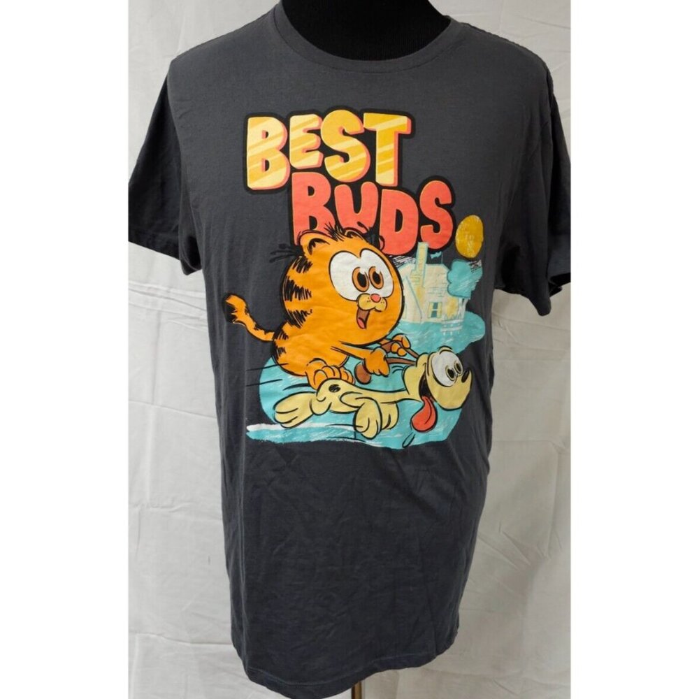 The Garfield Movie Best Buds Odie Baby Garfield Cartoon Graphic XL Gray T-Shirt
